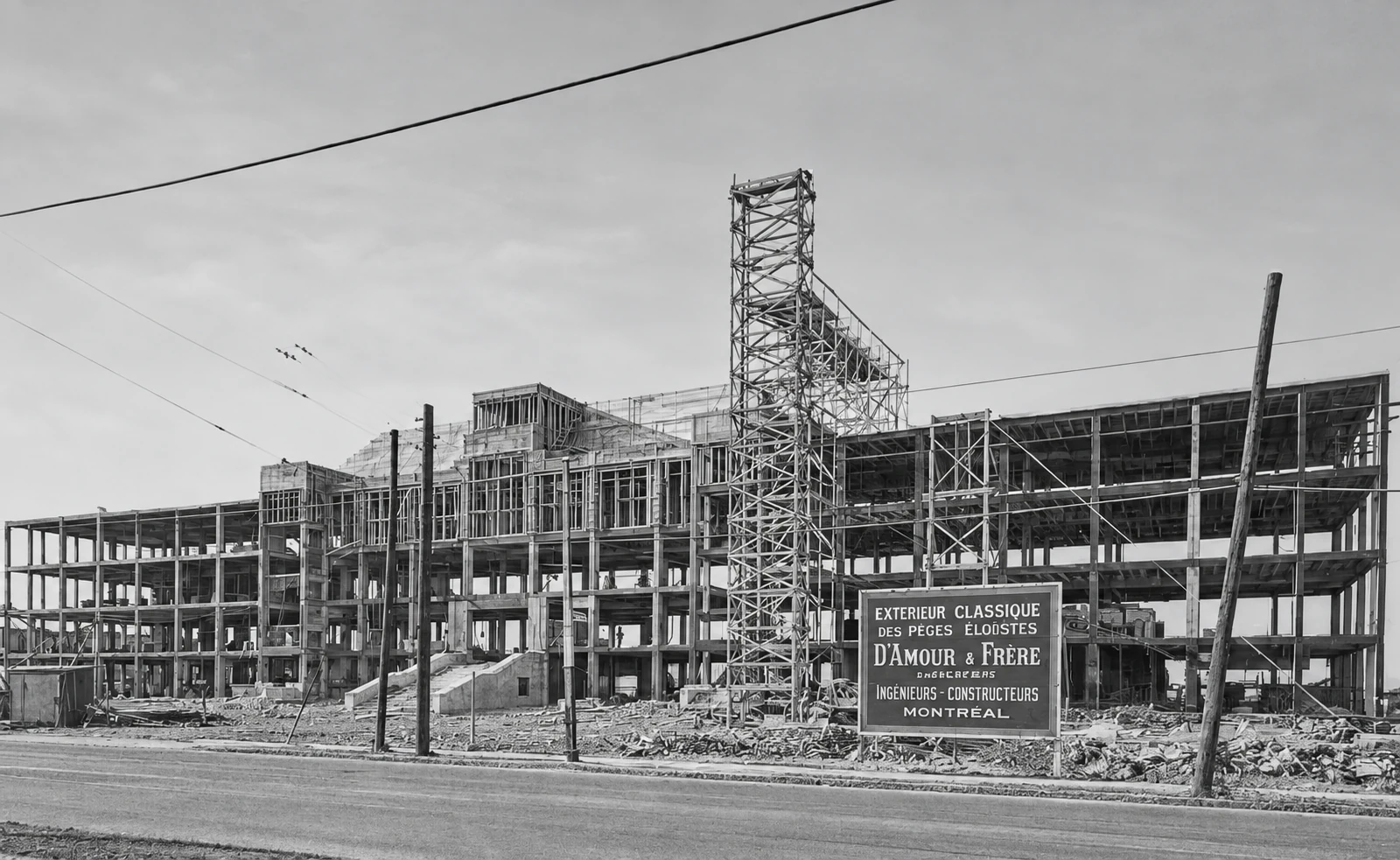 Construção em 1953–1954