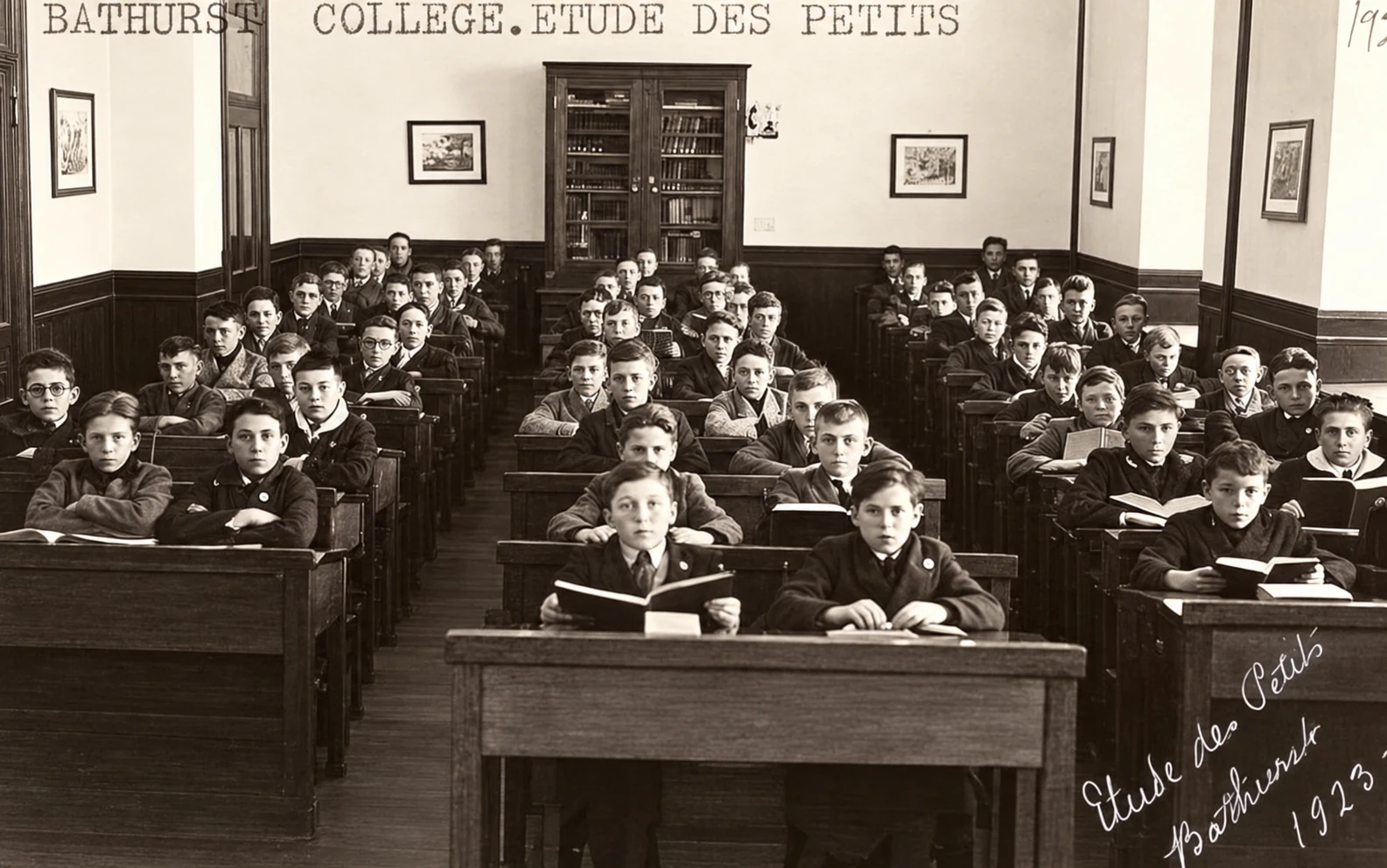 Sala de estudos dos menores em 1923