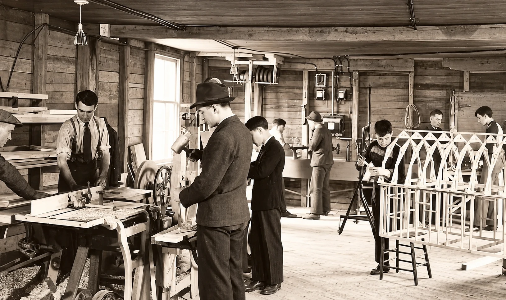 A escola industrial em 1942