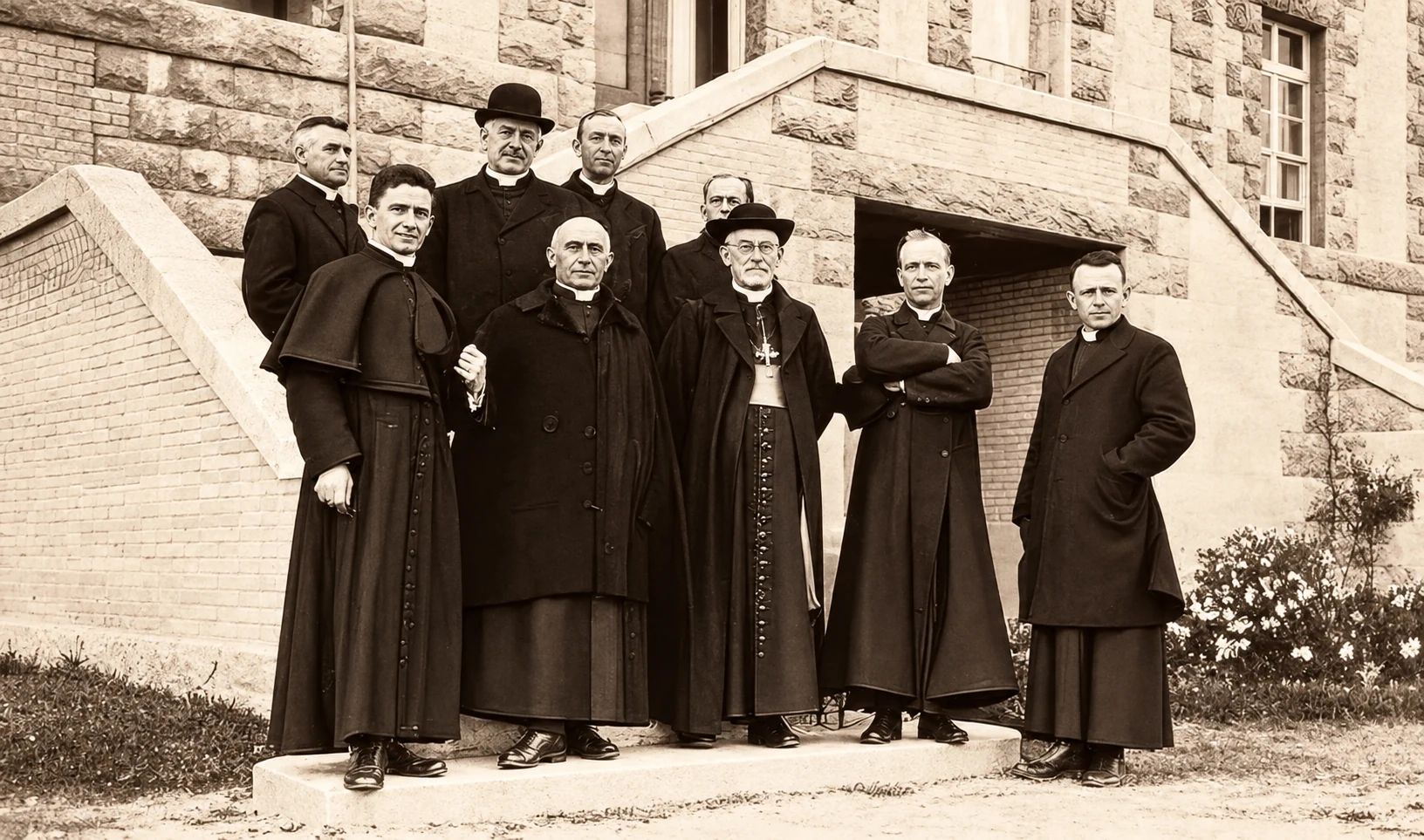 Os padres com Dom Leventoux em 1924