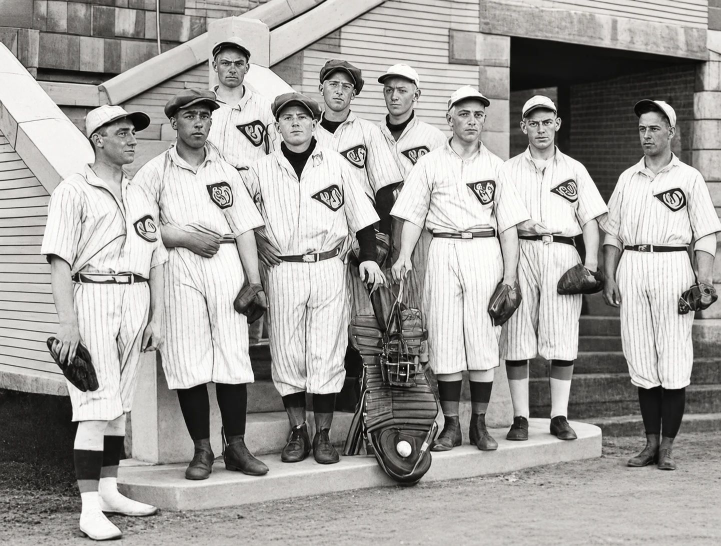 A equipe de softbol em 1924