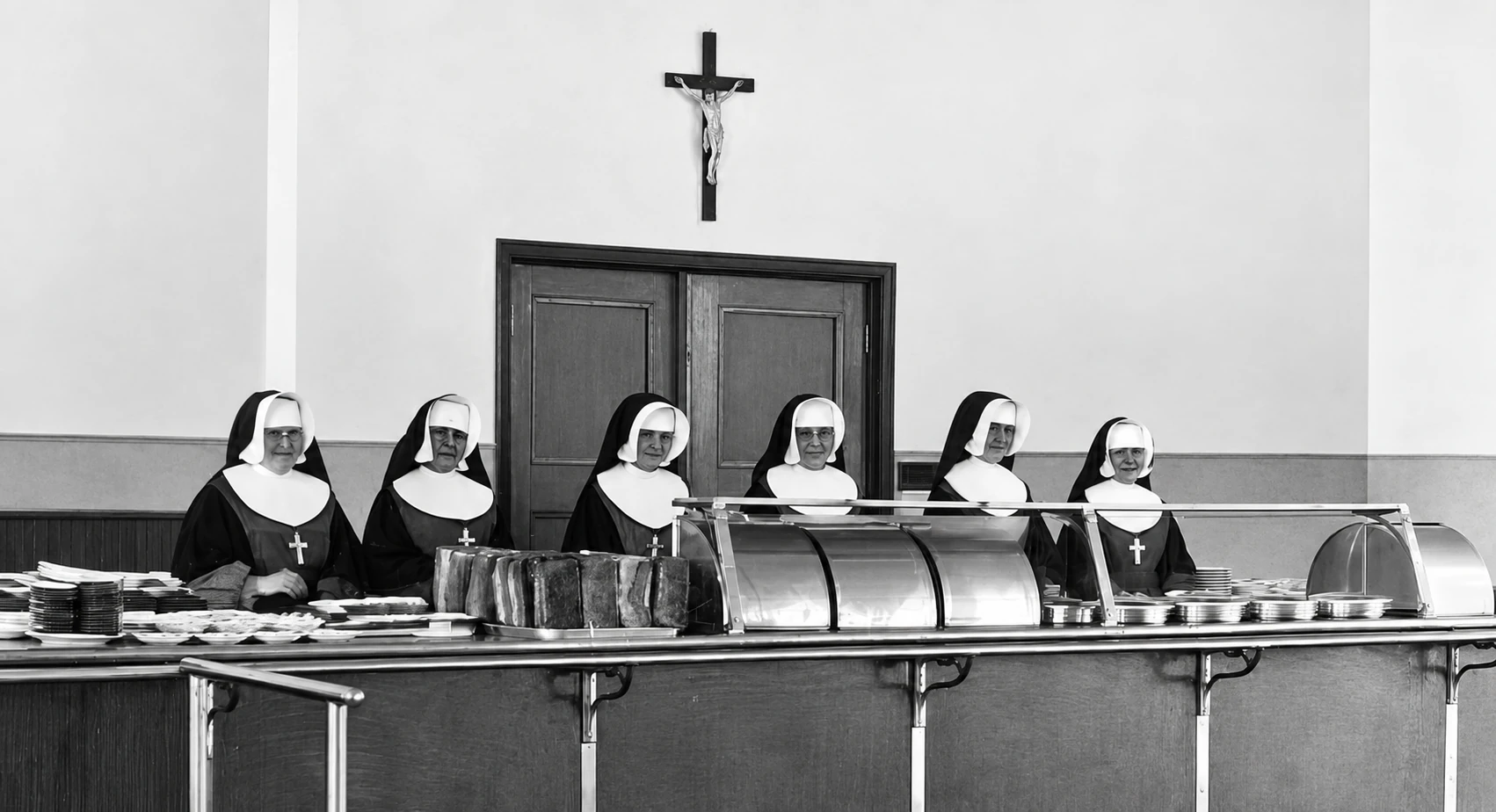 Irmãs no refeitório