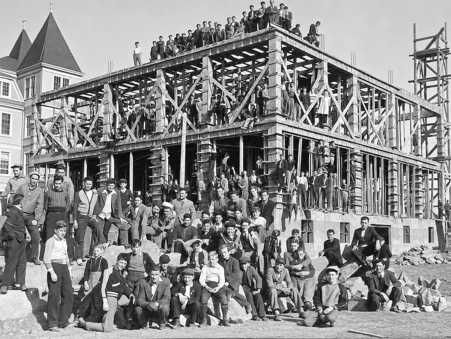 Ala Haché em construção em 1947