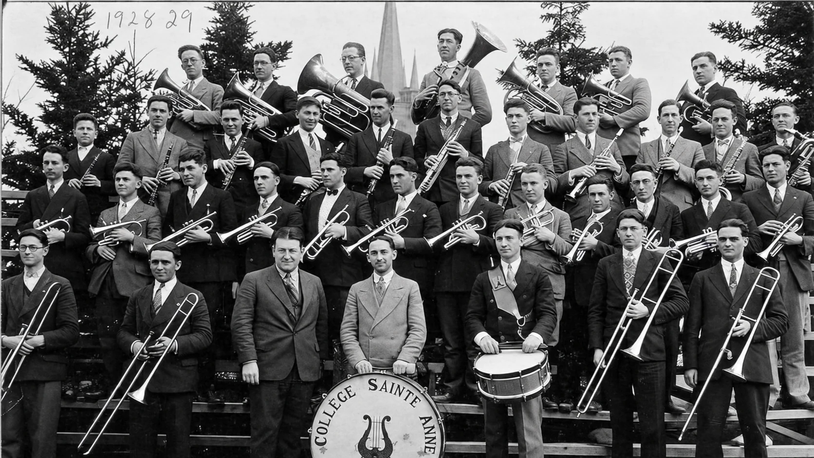 Banda do colégio · Philippe Arsenault, diretor · 1928–1929